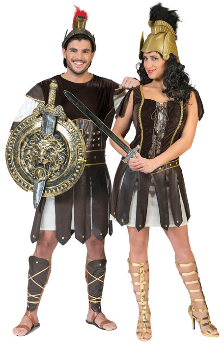 Römischer Gladiator "Priscus" - Kostüm für Herren | Braun Gold