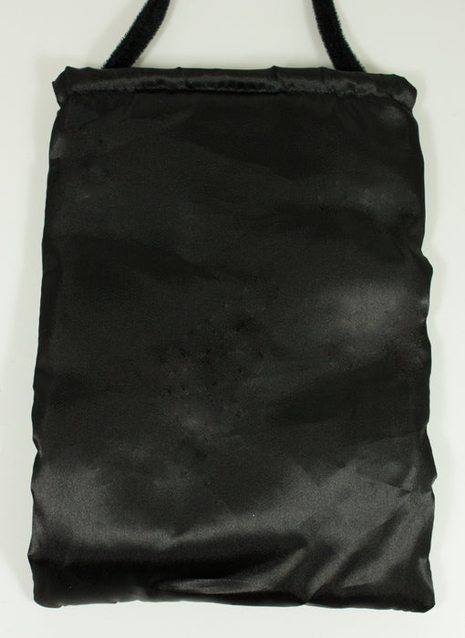 Nonnen Handtasche mit Blumen - Schwarz Weiß