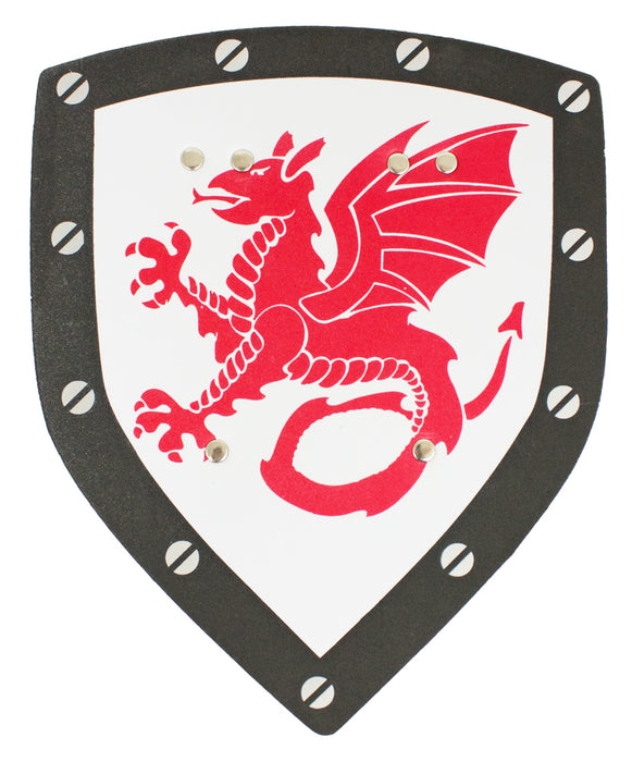 Ritter Schwert und Schild aus Schaumstoff - Spielzeug Set mit Drachen | Rot