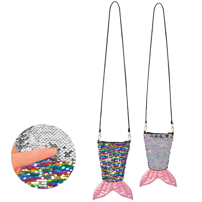Regenbogen Pailletten Handtasche "Meerjungfrau"| Bunte Schwanzflosse