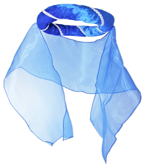 Mittelalter Haarband Helena für Mädchen - Blau Silber
