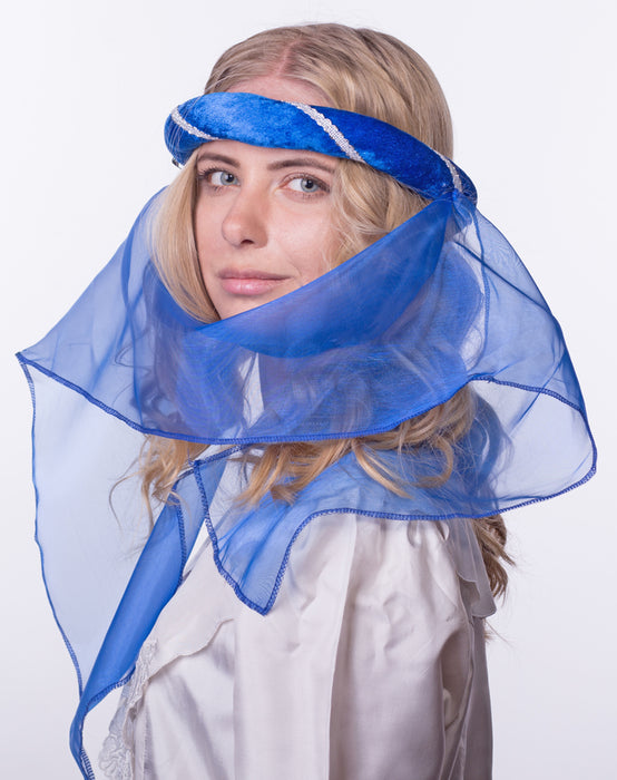 Mittelalter Haarband Helena für Damen - Blau Silber