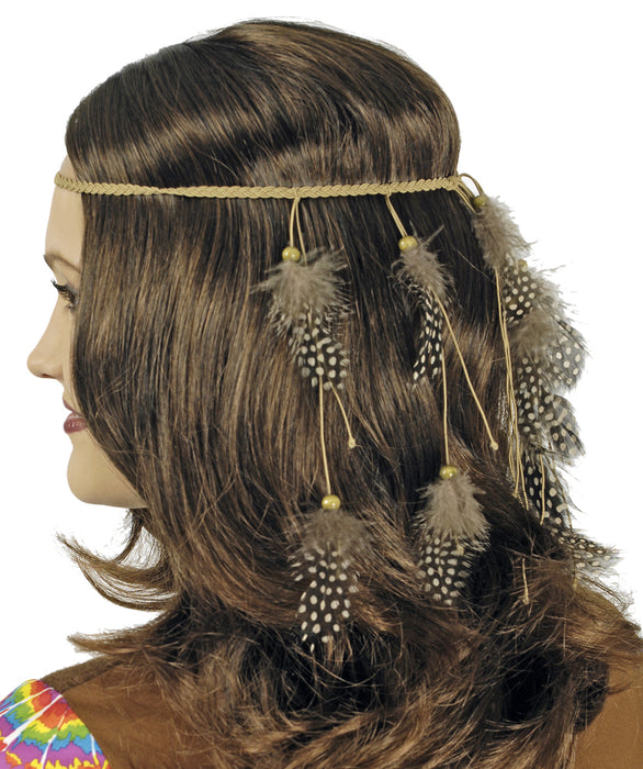Kopfschmuck Kleiner Falke mit Federn | Hippie Wilder Westen Kostüm