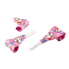 "Regenbogen Einhorn" Partydekoration - 8 Luftrüssel für den Kindergeburtstag