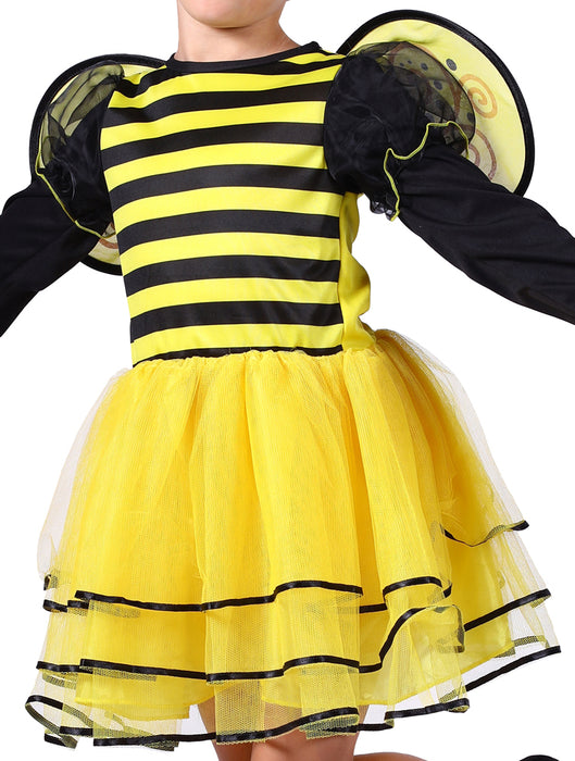 Bienen Kostüm "Bee" für Mädchen | Kinderkostüm Kleid Haarreif Flügel