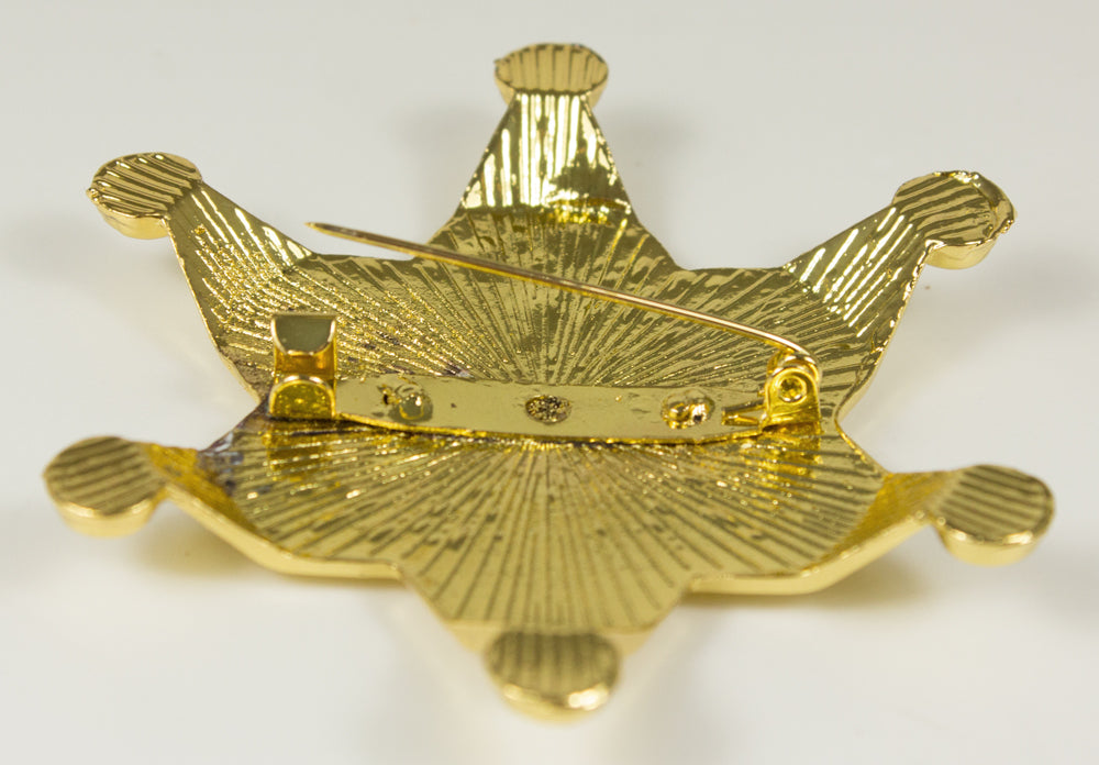 Cowboy Sheriffstern aus Metall - Gold