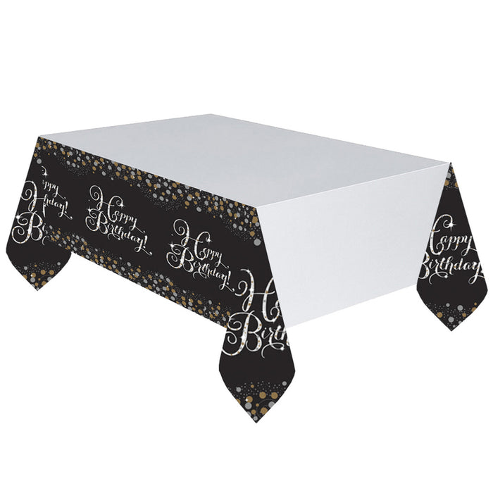 Amscan "Sparkling Celebration" Schwarz / Gold | Happy Birthday Geburtstag Partydekoration