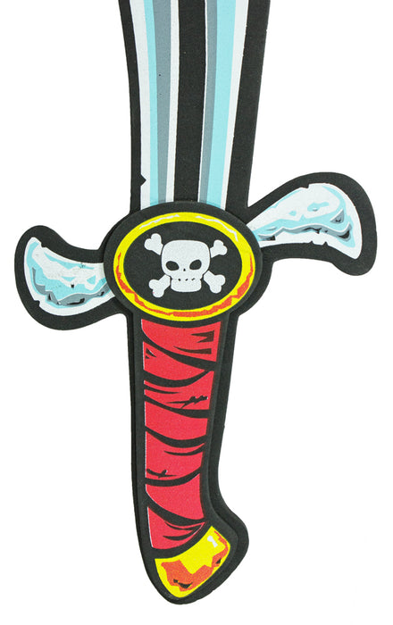 Schaumstoff Piraten Säbel zum Kostüm 53 cm | Grau Rot