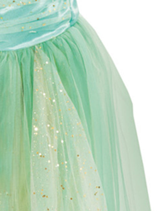 Kostüm "Fee Danae" für Mädchen - Grün Glitzer | Blumenfee Elfe Waldfee