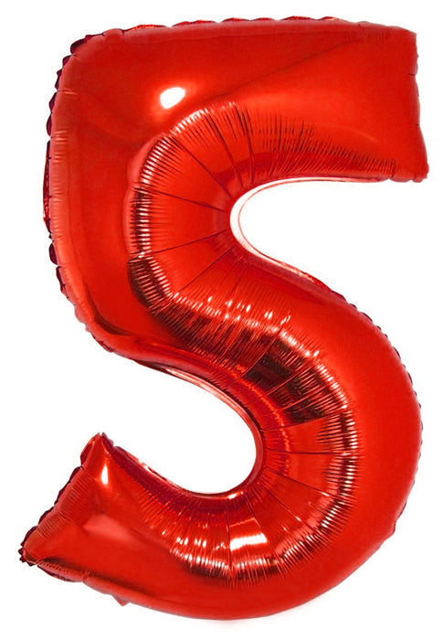 XXL Zahlen Folienballon 100 cm - Rot