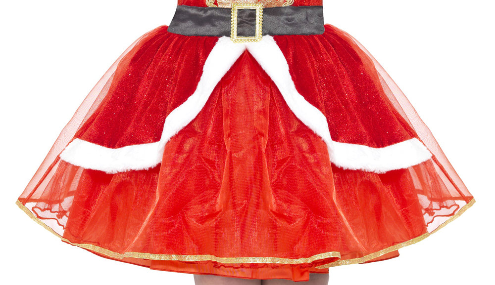 Miss Santa Kostüm mit Lichteffekt für Mädchen