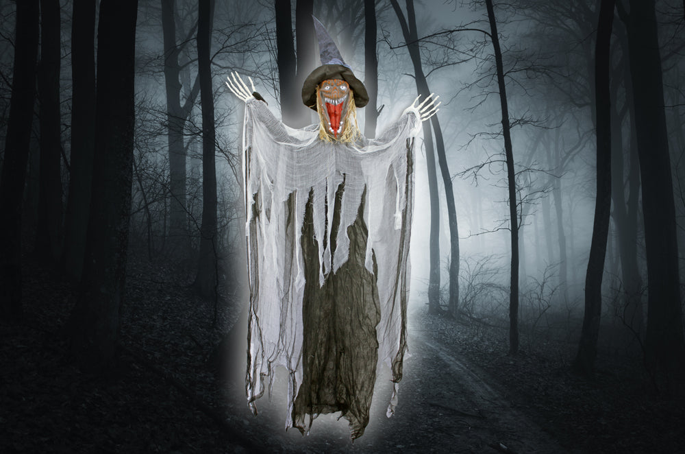 Halloween Dekoration Grusel Hexe - 170 cm | Hängefigur Geist