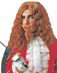 Kinder Musketier Perücke mit Bart | Braun