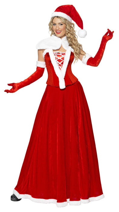 Luxuriöses Miss Santa Kostüm für Damen