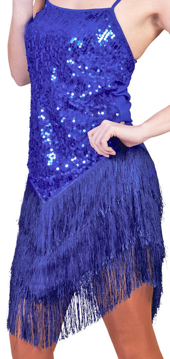 Charleston Kleid Marlene für Damen - Blau