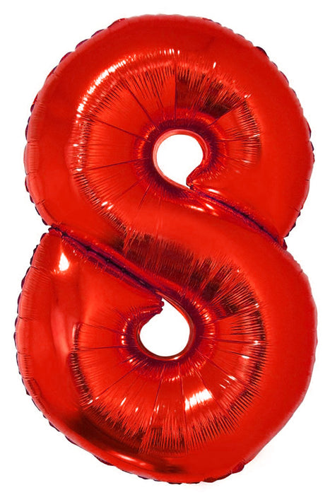XXL Zahlen Folienballon 100 cm - Rot