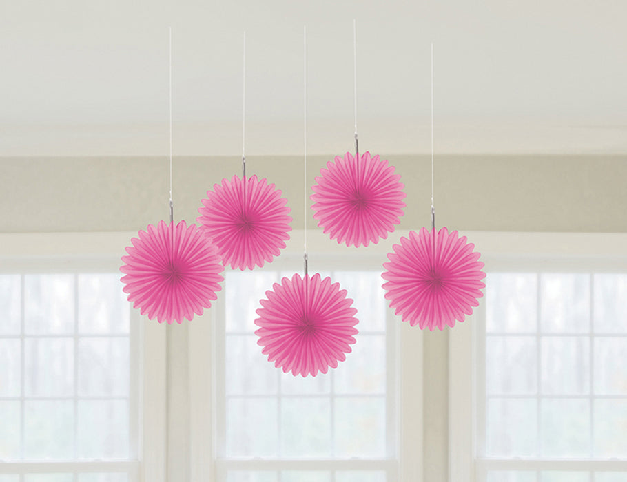 Dekofächer 5er Set Papier | Pink