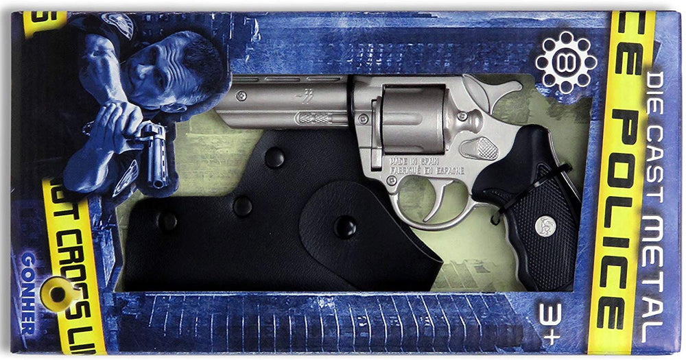 Gonher 433/0 - 8-Schuss Revolver Police zum Kostüm Polizist