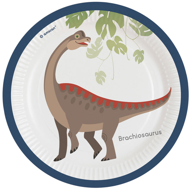 "Happy Dinosaurier" | 8 Pappteller Ø  23 cm