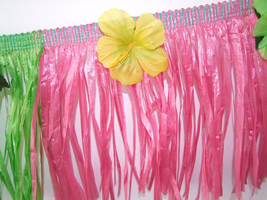 Aloha Hawaii Party XL Girlande mit Blumen 720 x 30cm | Südsee Partydekoration