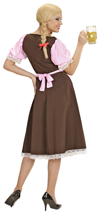 Dirndl Kostümkleid "Zenzi" für Damen | Braun Rosa