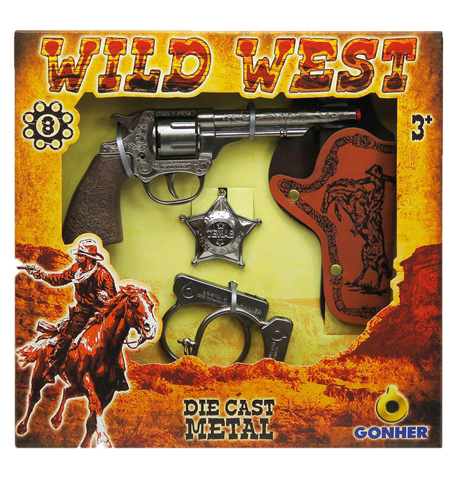 Gonher 157/0 Revolver Set | Pistole Stern Handschellen
