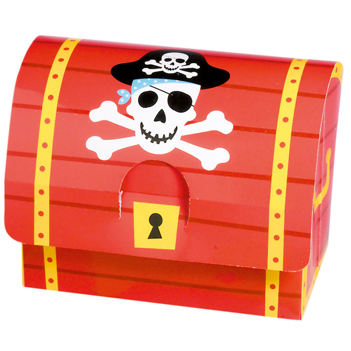 Amscan "Pirates Map" - 8 Piraten Schatzkisten Geschenkboxen aus Papier 399900 | Kinder Geburtstag Pa