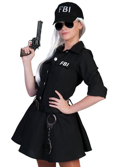 FBI Agentin Kostüm für Damen - Schwarz | Police Girl Polizistin Partykostüm