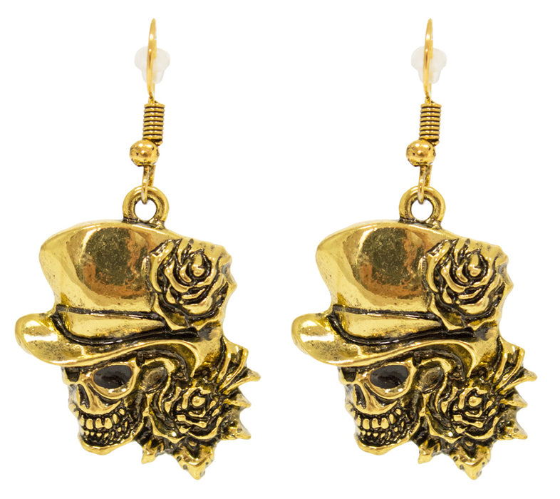Day of the Dead Halskette mit Ohrringen - Gold
