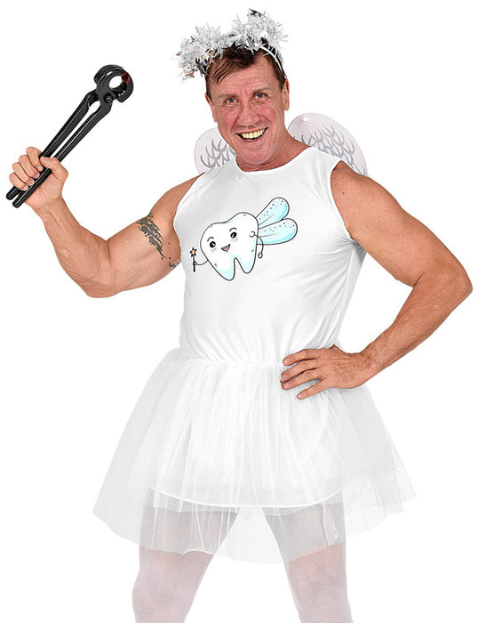 Zahnfee Kostüm für Herren - Weiß | Kleid mit Tutu