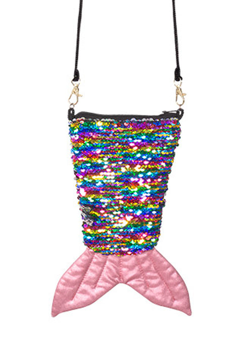 Regenbogen Pailletten Handtasche "Meerjungfrau"| Bunte Schwanzflosse