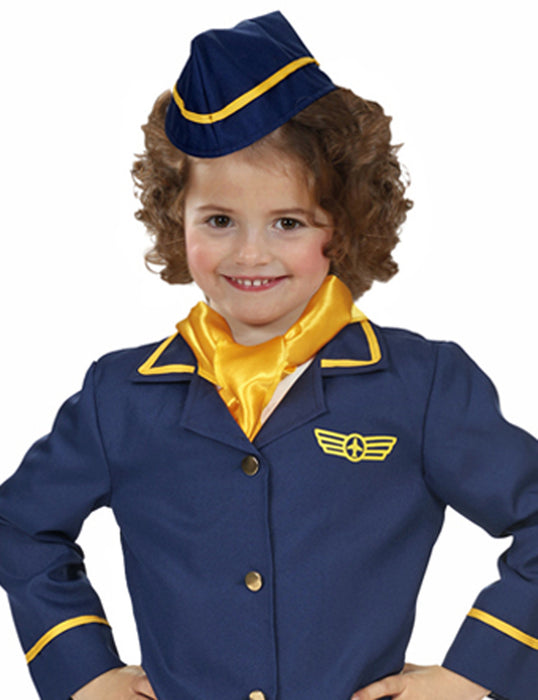 Stewardess Kostüm für Mädchen 4-tlg.