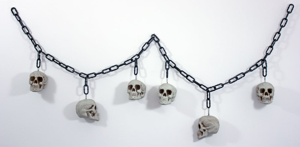 XL Totenkopf Skelett Girlande - 170 cm | Halloween Party Dekoration