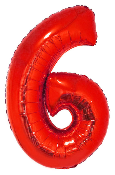 XXL Zahlen Folienballon 100 cm - Rot