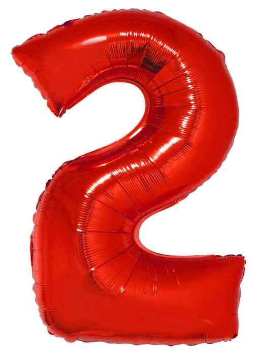 XXL Zahlen Folienballon 100 cm - Rot
