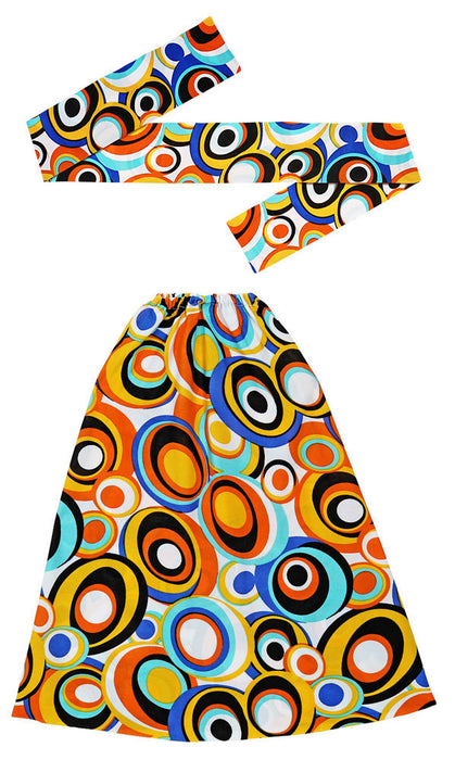 70er Jahre Hippie Kostüm Set "Bubbles" | Bunt