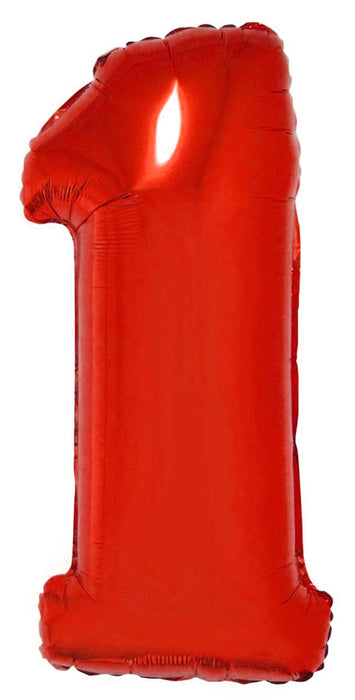 XXL Zahlen Folienballon 100 cm - Rot