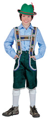 Tiroler Lederhose Anton für Jungen - Grün