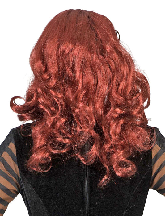 Langhaar Locken Perücke "Eireen" - Rot | Kostüm Steampunk Meerjungfrau