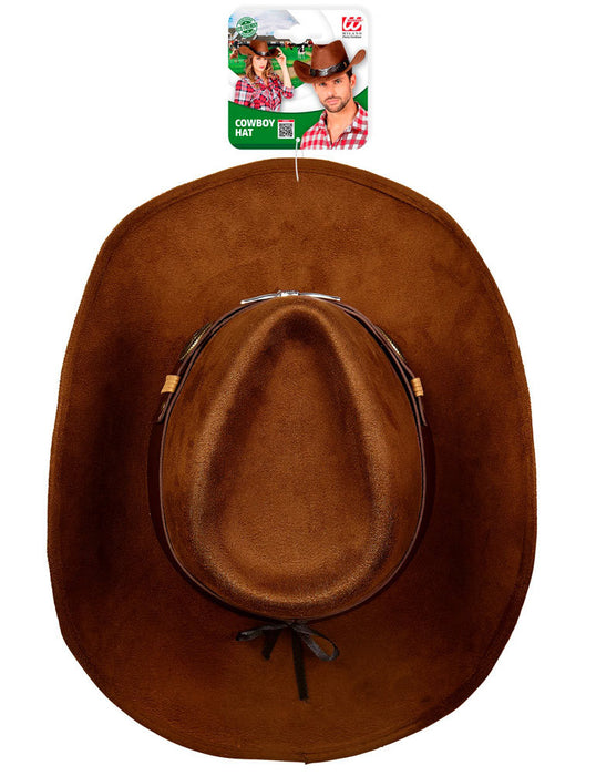 Cowboy Hut "Dallas" im Wildleder-Look | Braun