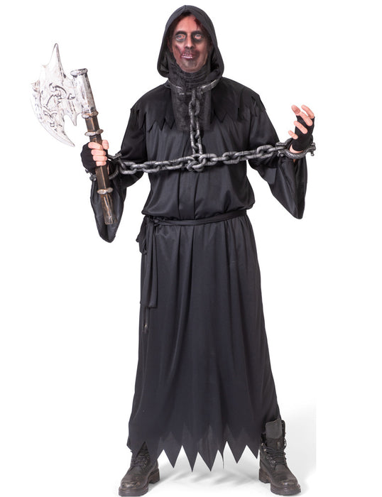 Beil Axt Länge 65 cm - Schwarz Grau | Zubehör Kostüm Halloween Karneval