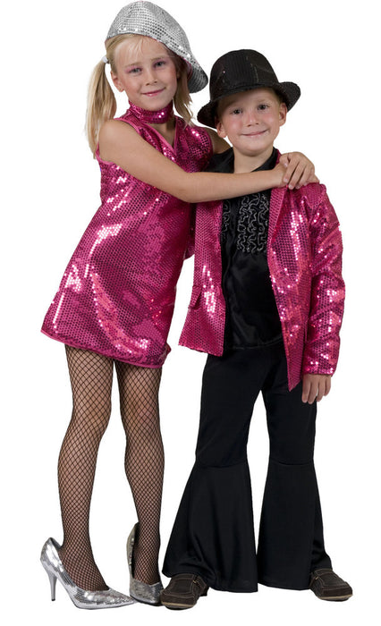 Show Pailletten Jacke für Kinder Pink