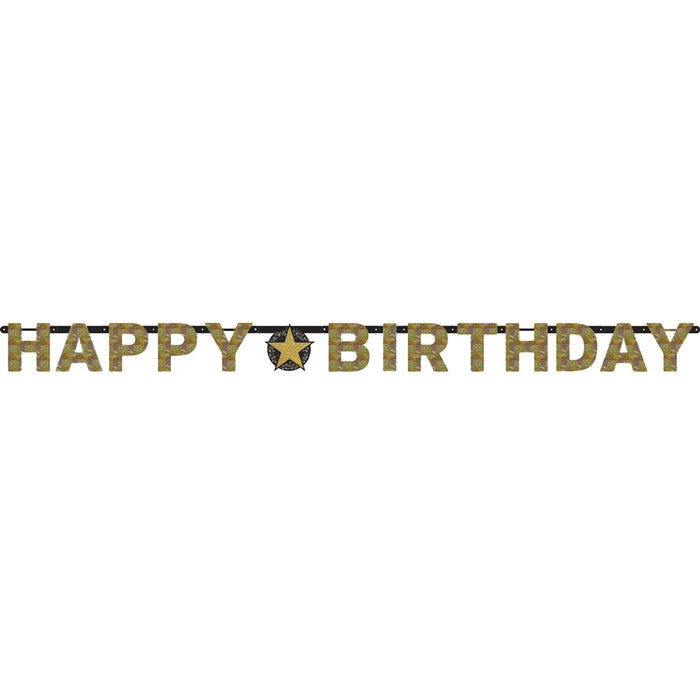 Amscan "Sparkling Celebration" Schwarz / Gold | Happy Birthday Geburtstag Partydekoration