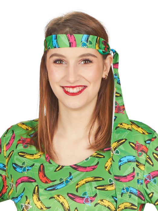 Pop Banana Retro Hippie Kostüm für Damen - Grün