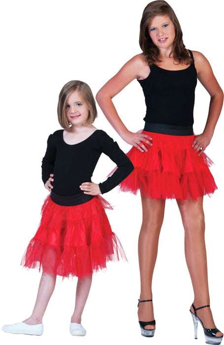 Fantasie Kostüm Petticoat Tüllrock für Mädchen - Rot