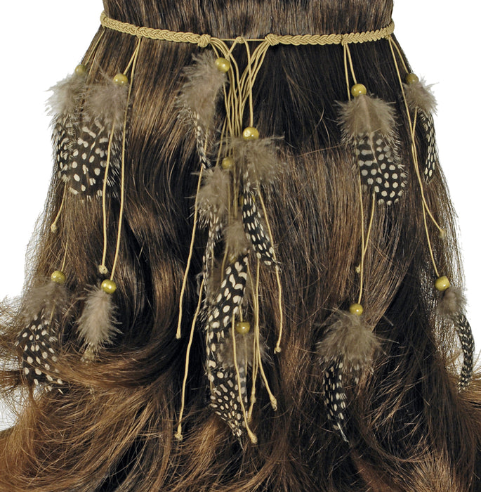 Kopfschmuck Kleiner Falke mit Federn | Hippie Wilder Westen Kostüm