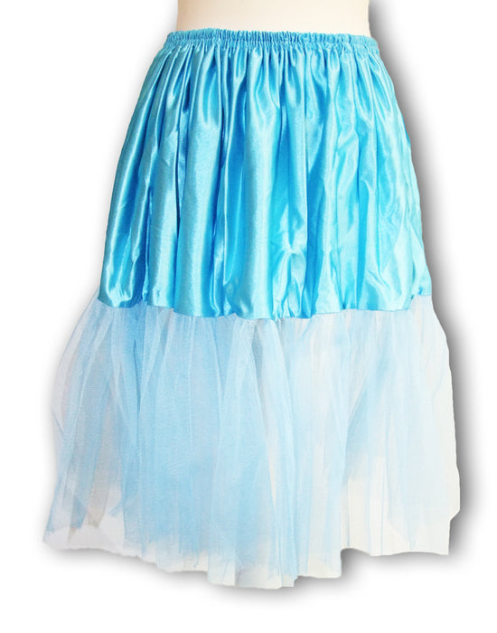 Petticoat Damen Tüllrock - Länge 60 cm | Hellblau