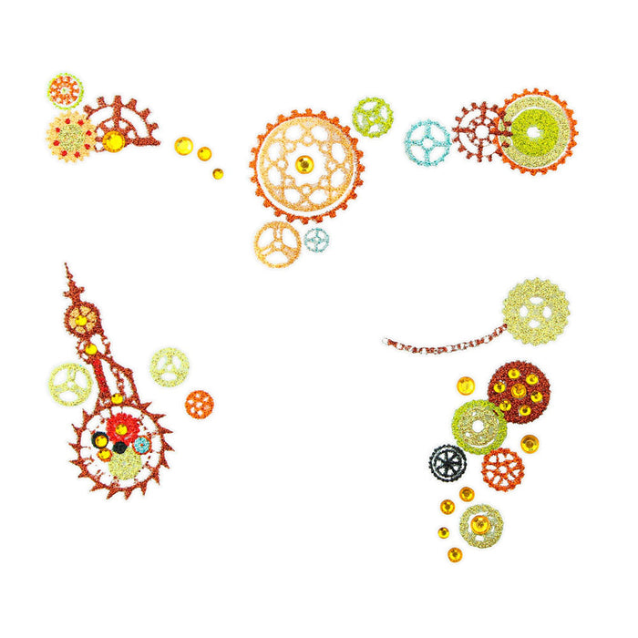 Face Art Decor Glitzer Tattoo Sticker - Steampunk | Gesichtssticker zum Kostüm