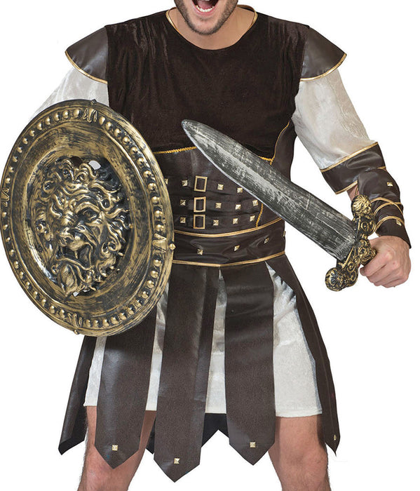 Römischer Gladiator "Priscus" - Kostüm für Herren | Braun Gold