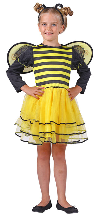 Bienen Kostüm "Bee" für Mädchen | Kinderkostüm Kleid Haarreif Flügel